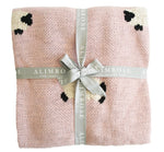 Load image into Gallery viewer, Alimrose Baa Baa Blanket - Dusty Pink
