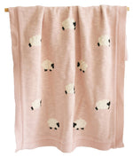Load image into Gallery viewer, Alimrose Baa Baa Blanket - Dusty Pink
