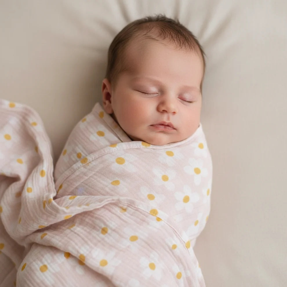 Alimrose Muslin Swaddle Large Daisies