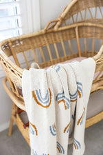 Load image into Gallery viewer, Alimrose Rainbow Baby Blanket Blue

