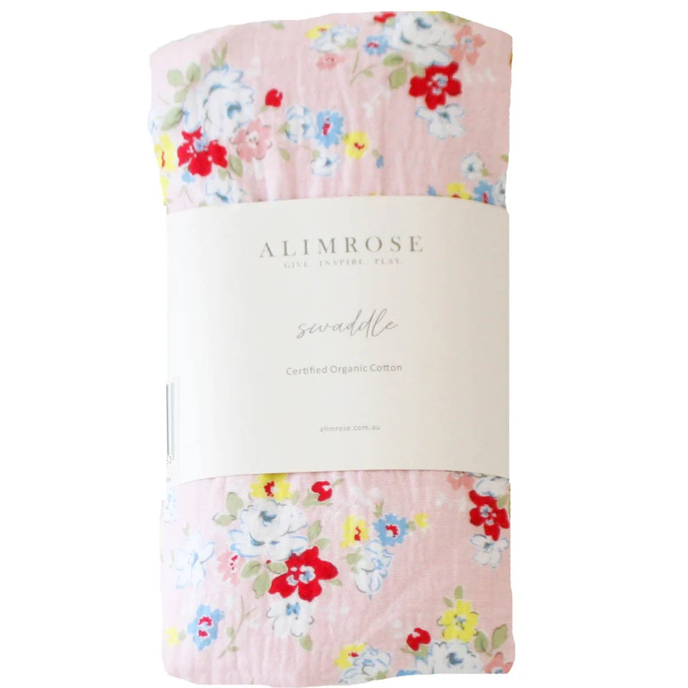 Alimrose Muslin Swaddle Vintage Rose