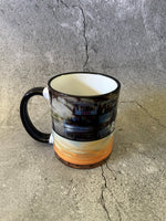 Load image into Gallery viewer, Bourke Coffee Mug Sublimated Black Rim Jandra Bridge Outback Scene
