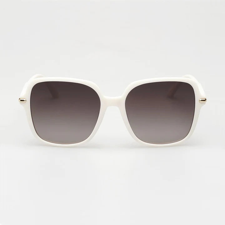 Locello Desi Polarised Sunglasses - White Linen Brown