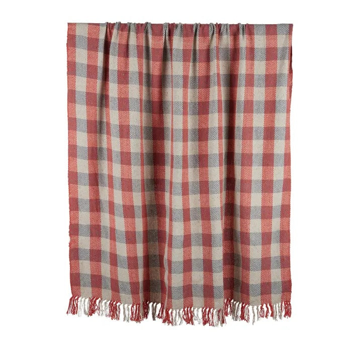 Recycled Picnic Throw 125x150cm Blue/red