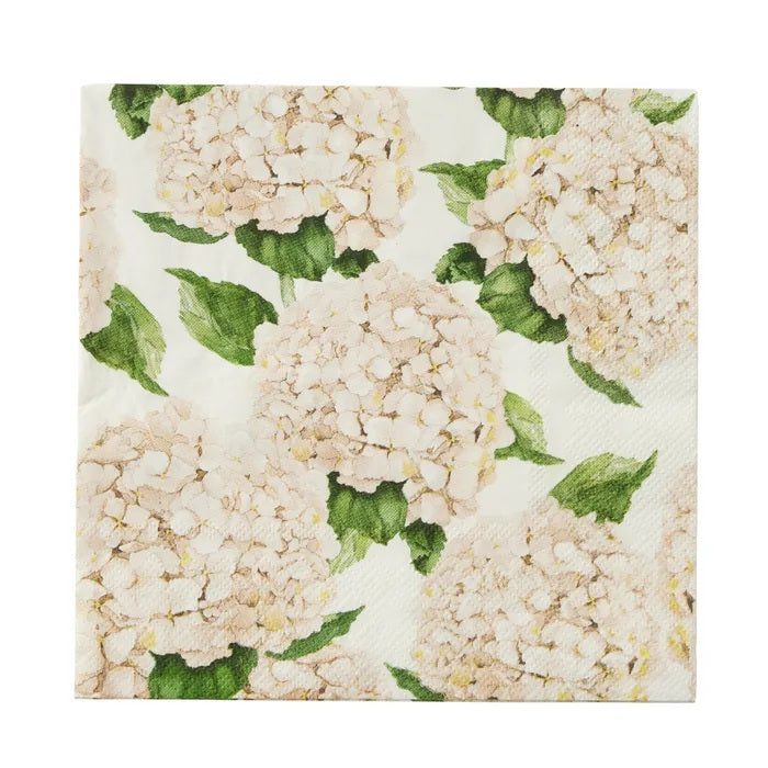 Hydrangea 20pk 3 Ply 33cm Napkin Ivory
