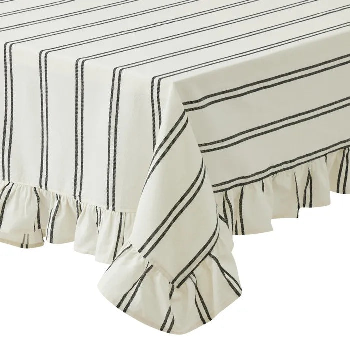 Coast To Coast Sofia Cotton Tablecloth Ivory/black