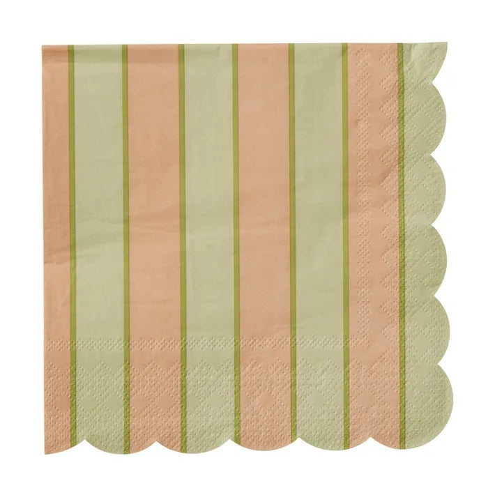 Coast To Coast Carnival 20pk 3 Ply 33cm Napkin Peach/green