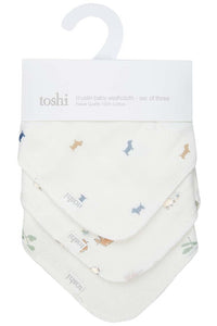 Toshi Baby Washcloth Muslin-3pcs Sheep Station