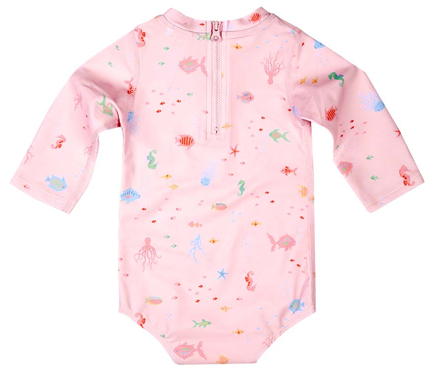 Toshi Swim Baby Onesie L/s Classic Coral
