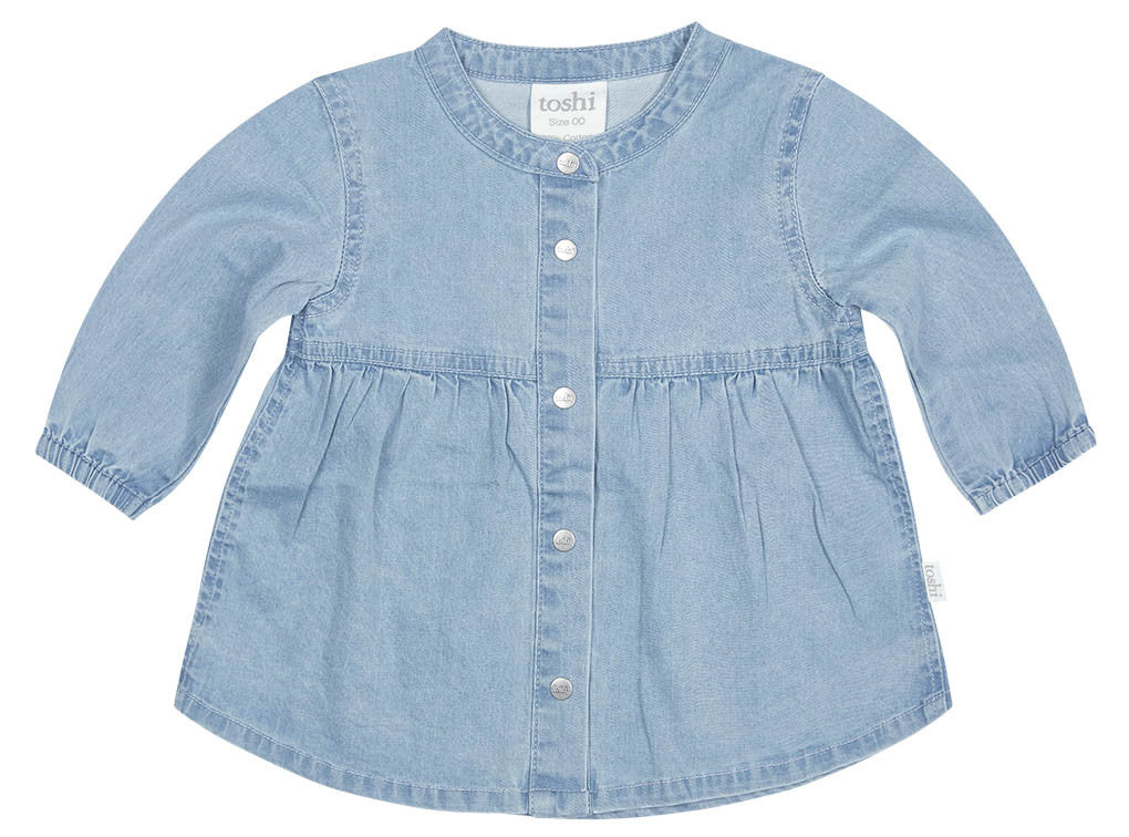 Toshi Dress Long Sleeve Denim Brumby [sz:00]