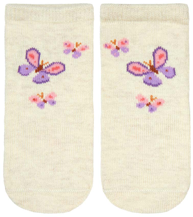 Toshi Organic Socks Ankle Jacquard Butterfly Bliss [sz:0-6m]