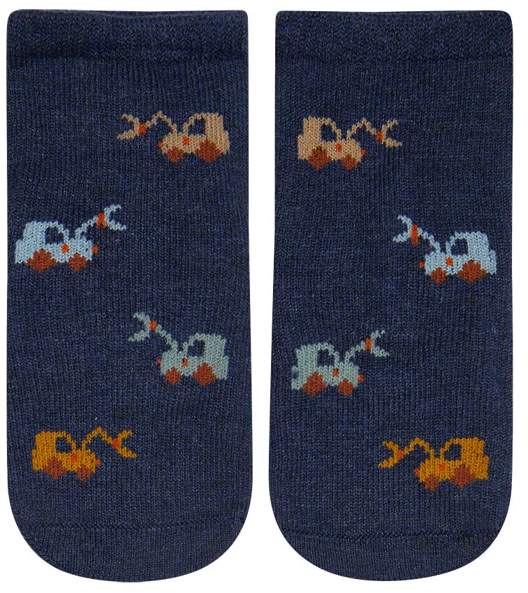 Toshi Organic Socks Ankle Jacquard Earthmover [sz:0-6m]