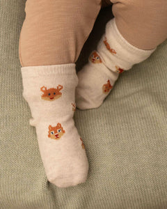 Toshi Organic Socks Ankle Jacquard Enchanted Forest [sz:0-6m]