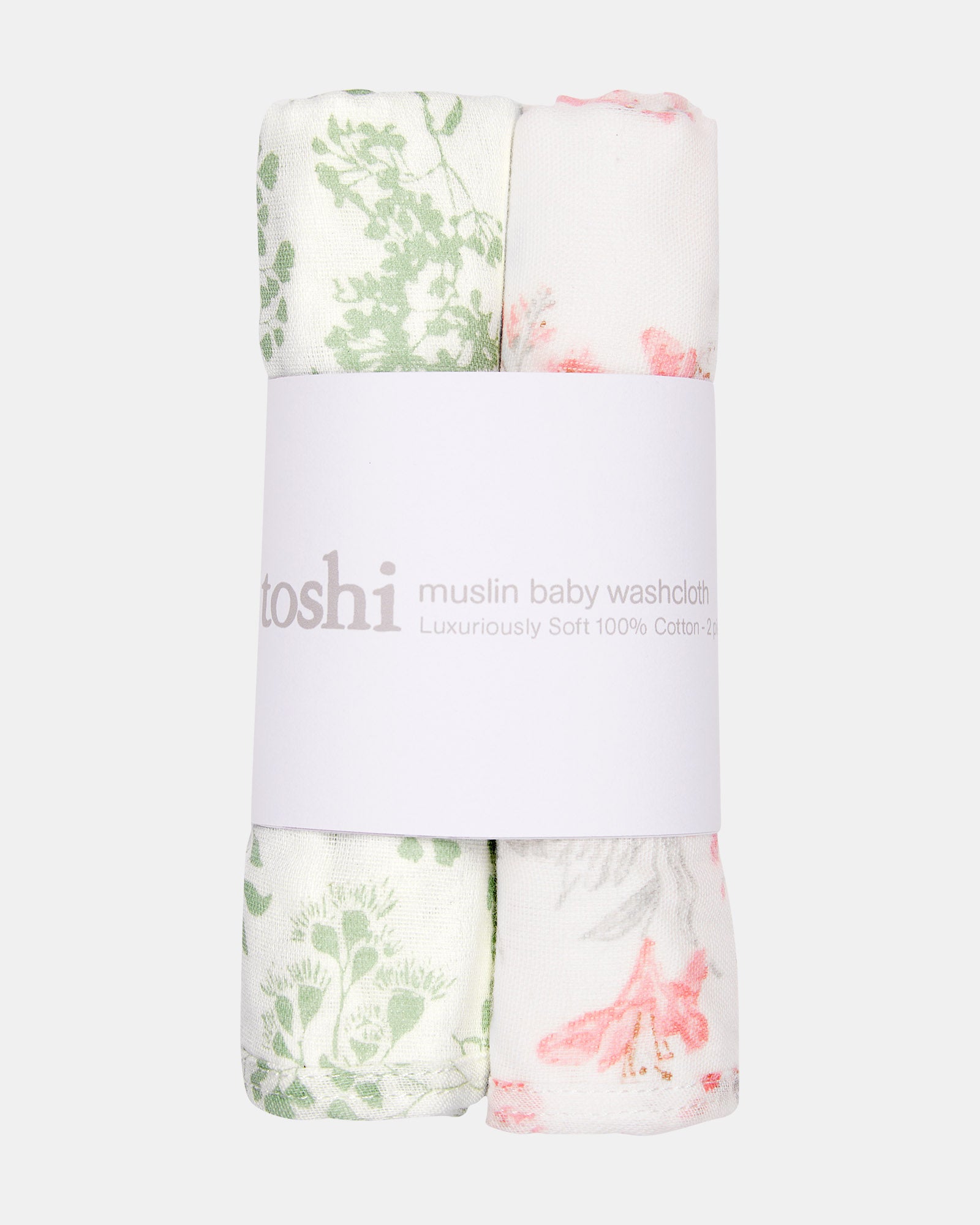 Toshi Baby Washcloth Muslin 2pcs Spring Meadow