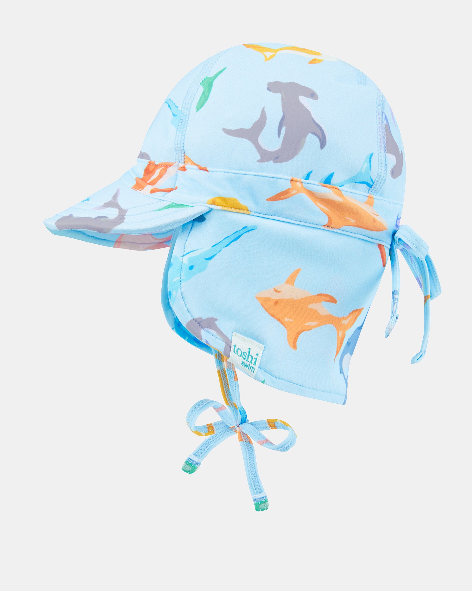 Toshi Swim Baby Flap Cap Classic Shark Attack [sz:xxs]