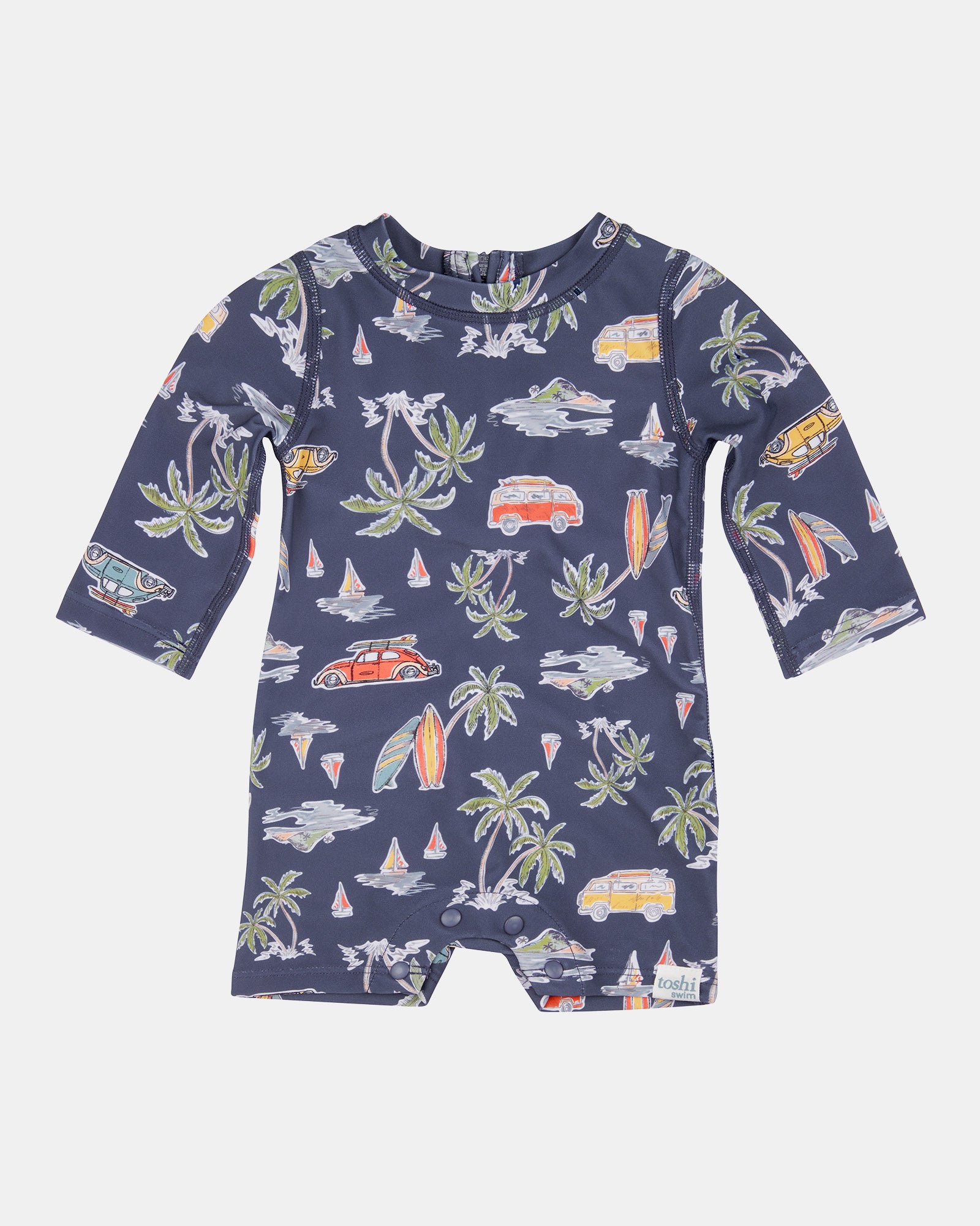 Toshi Swim Baby Onesie L/s Classic Surf Twilight [sz:000]