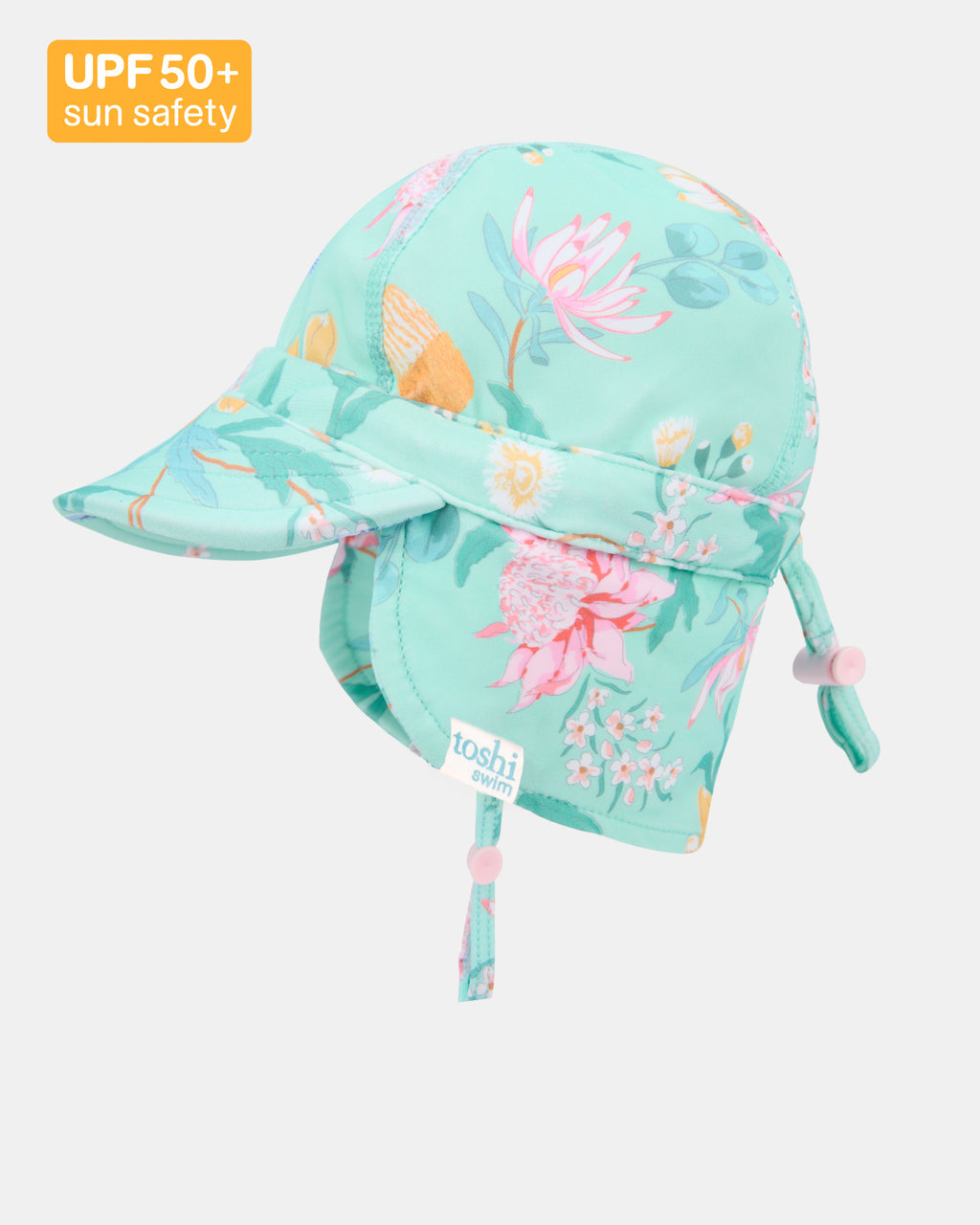 Toshi Swim Flap Cap Paradise /waratah Mint [sz:xxs]