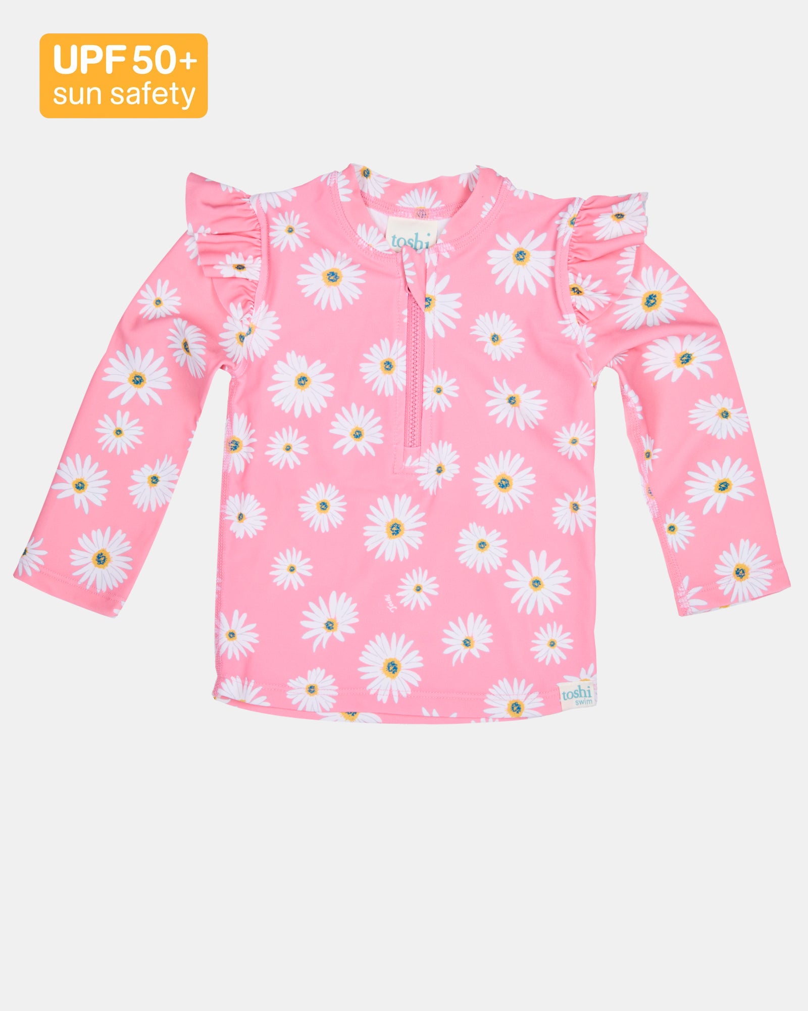 Toshi Swim Rashie Long Sleeve Ripple /daisy Watermelon [sz:0]