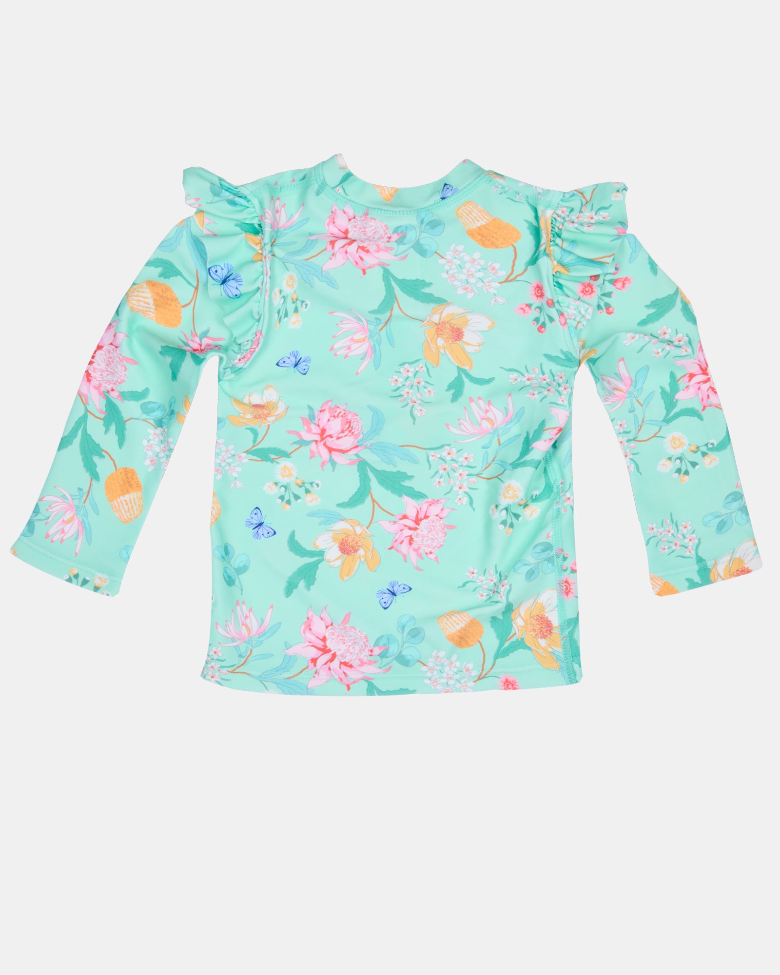 Toshi Swim Rashie Long Sleeve Ripple /waratah Mint [sz:0]