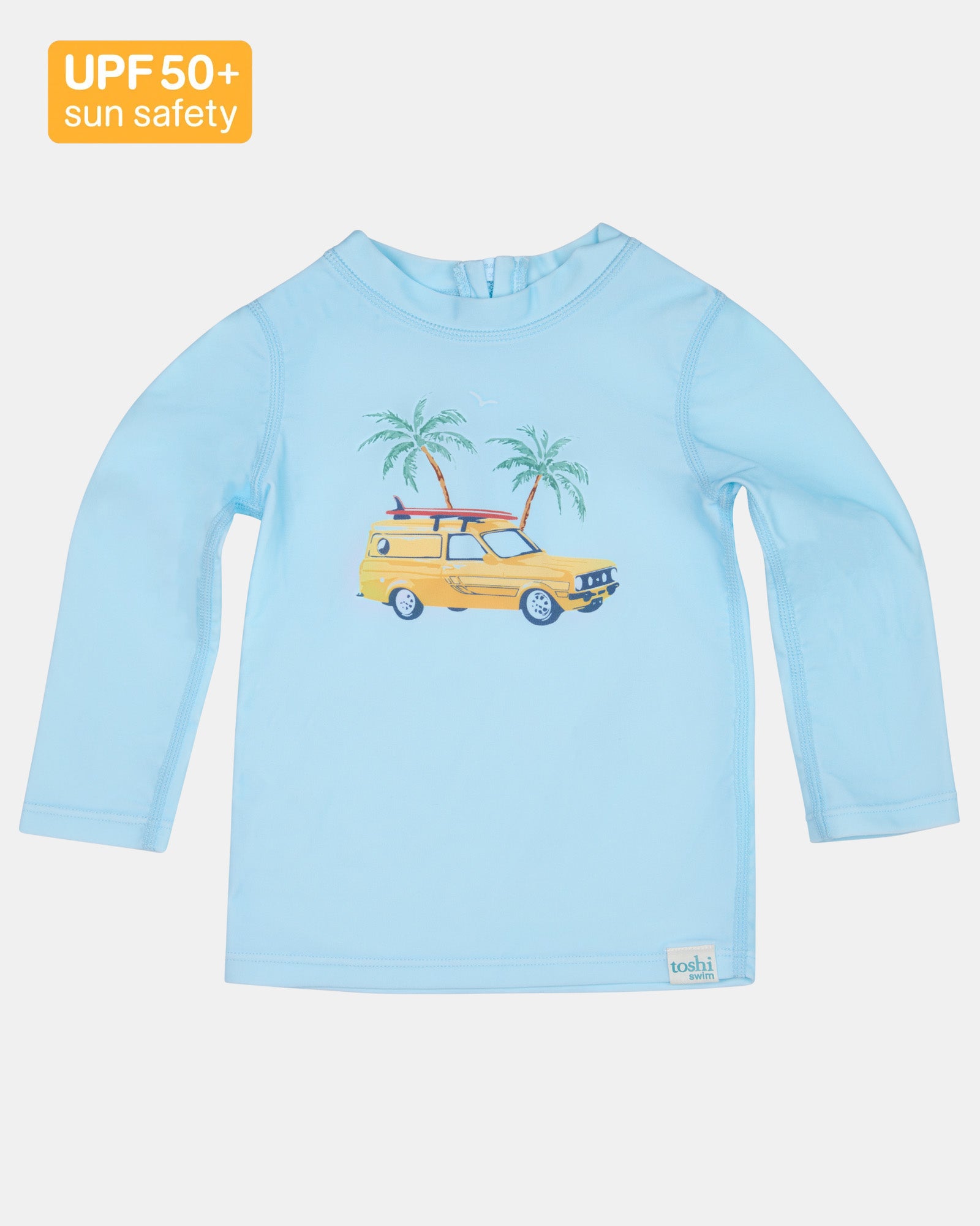 Toshi Swim Rashie Long Sleeve Splash /swell Seekers Sky [sz:0]