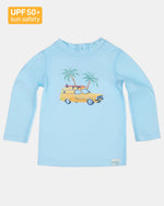 Load image into Gallery viewer, Toshi Swim Rashie Long Sleeve Splash /swell Seekers Sky [sz:0]
