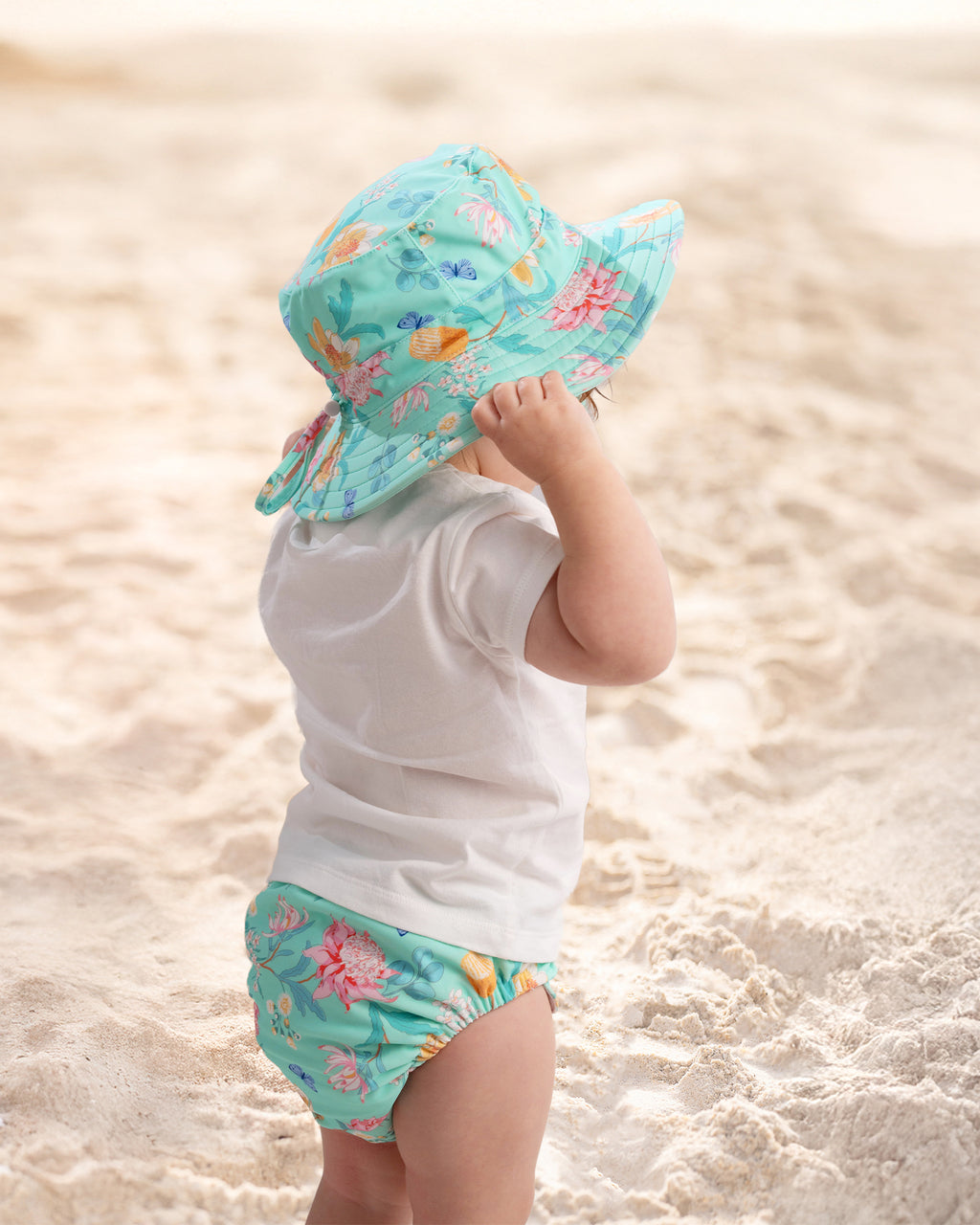 Toshi Swim Sunhat Paradise /waratah Mint [sz:xs]