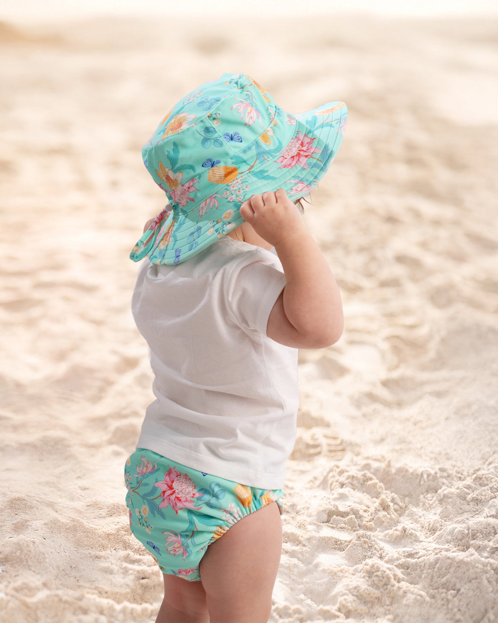 Toshi Swim Sunhat Paradise /waratah Mint [sz:xs]