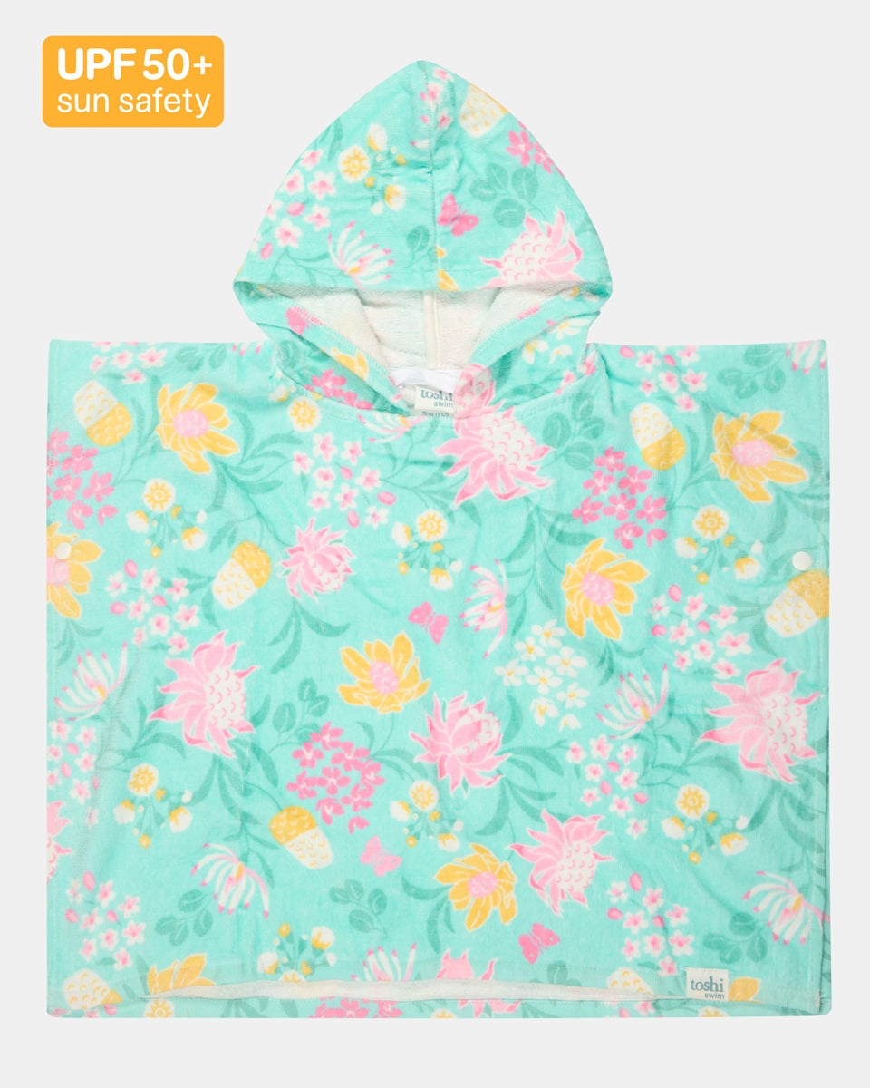Toshi Hooded Towel Paradise /waratah Mint [sz:00-2]