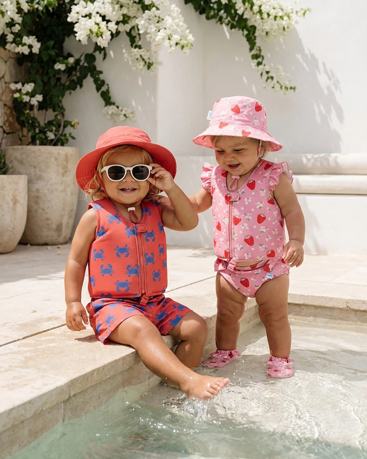 Toshi Swim Sunhat Twinkle Strawberry [sz:s]