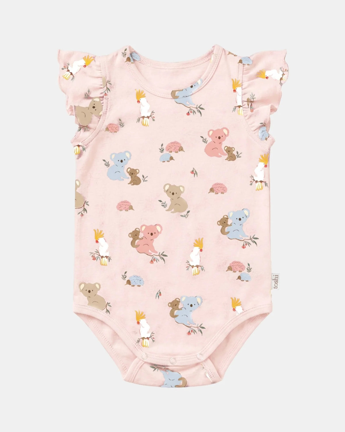 Toshi Onesie S/s Frill Arcadia Gumnut Babies Blossom [sz:000]