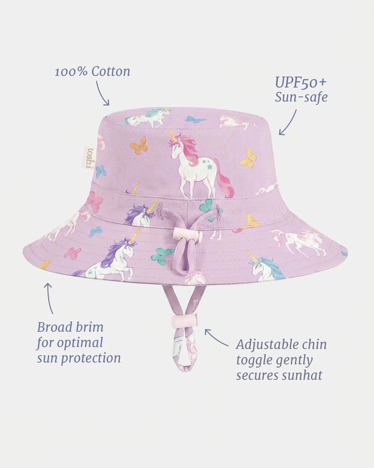 Toshi Sunhat Arcadia Unicorn Lilac [sz:s]