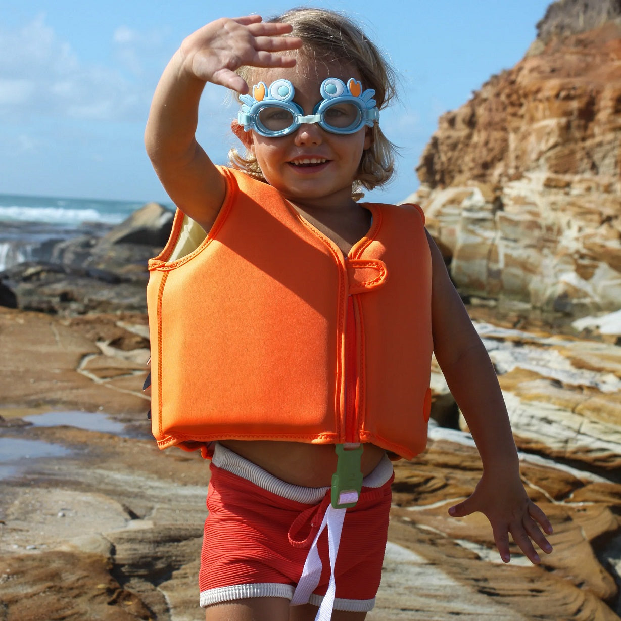 Sunnylife Mini Swim Goggles Sonny The Sea Creature Blue
