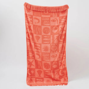 Sunnylife Luxe Towel De Playa Coral