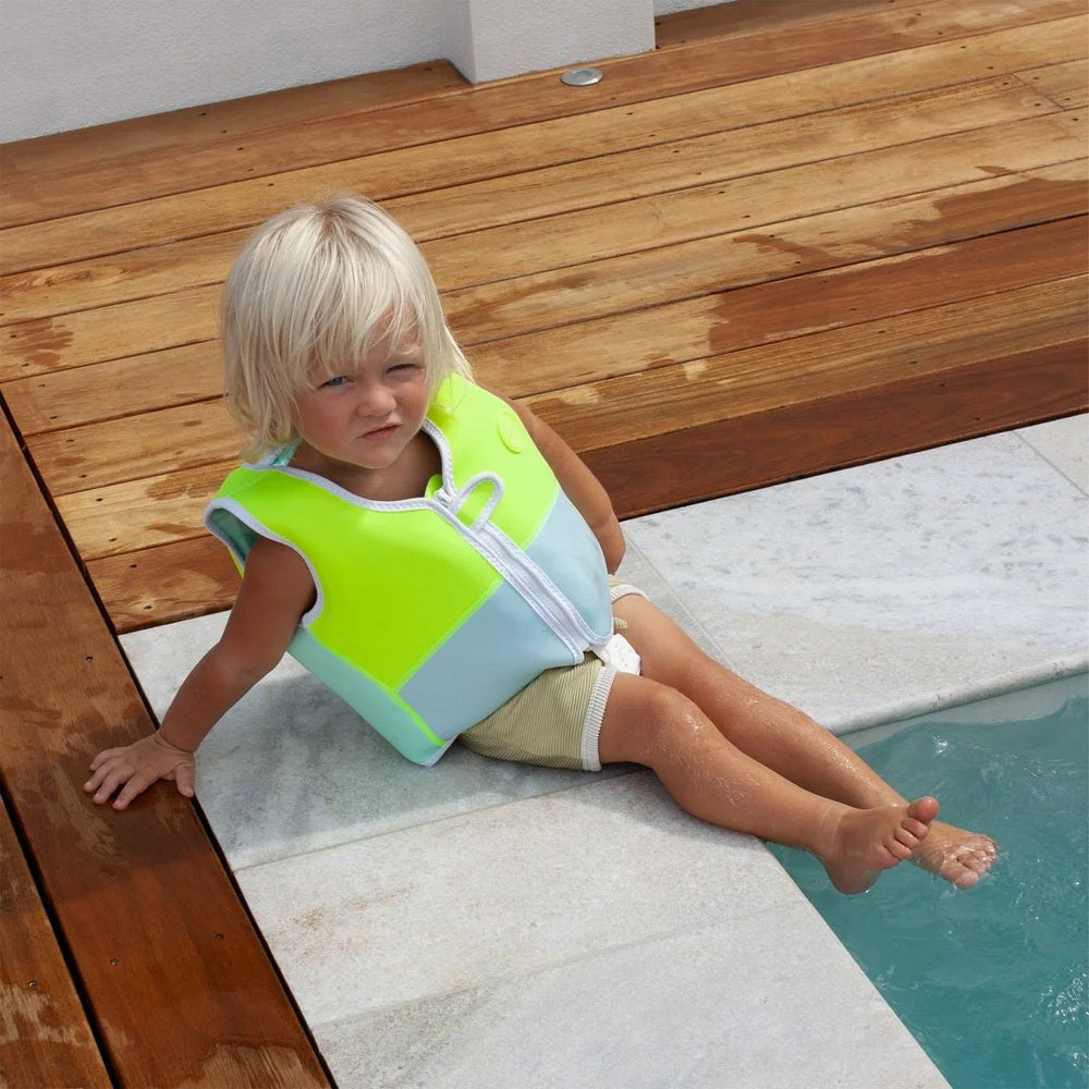 Sunnylife Kids Swim Vest 1-2 Salty The Shark Blue/yellow