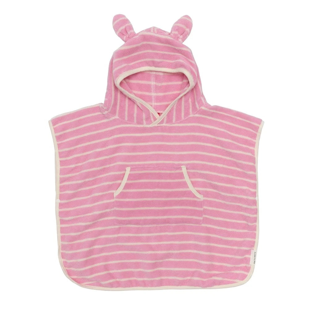 Sunnylife Kids Hooded Towel Cotton Candy Pink Stripe