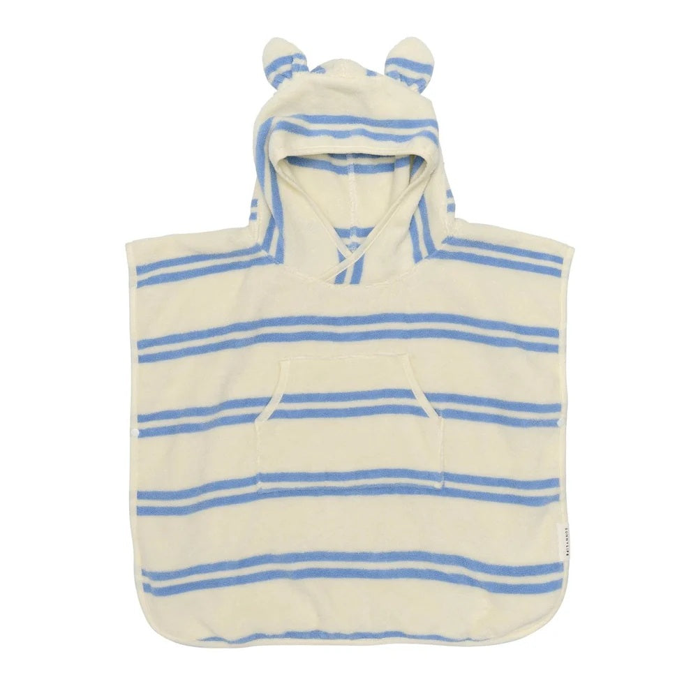 Sunnylife Kids Hooded Towel Sammy The Seagull Blue Stripe