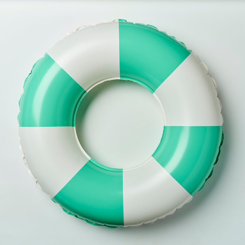 Sunnylife Mini Tube Pool Ring - Zest Green Stripe