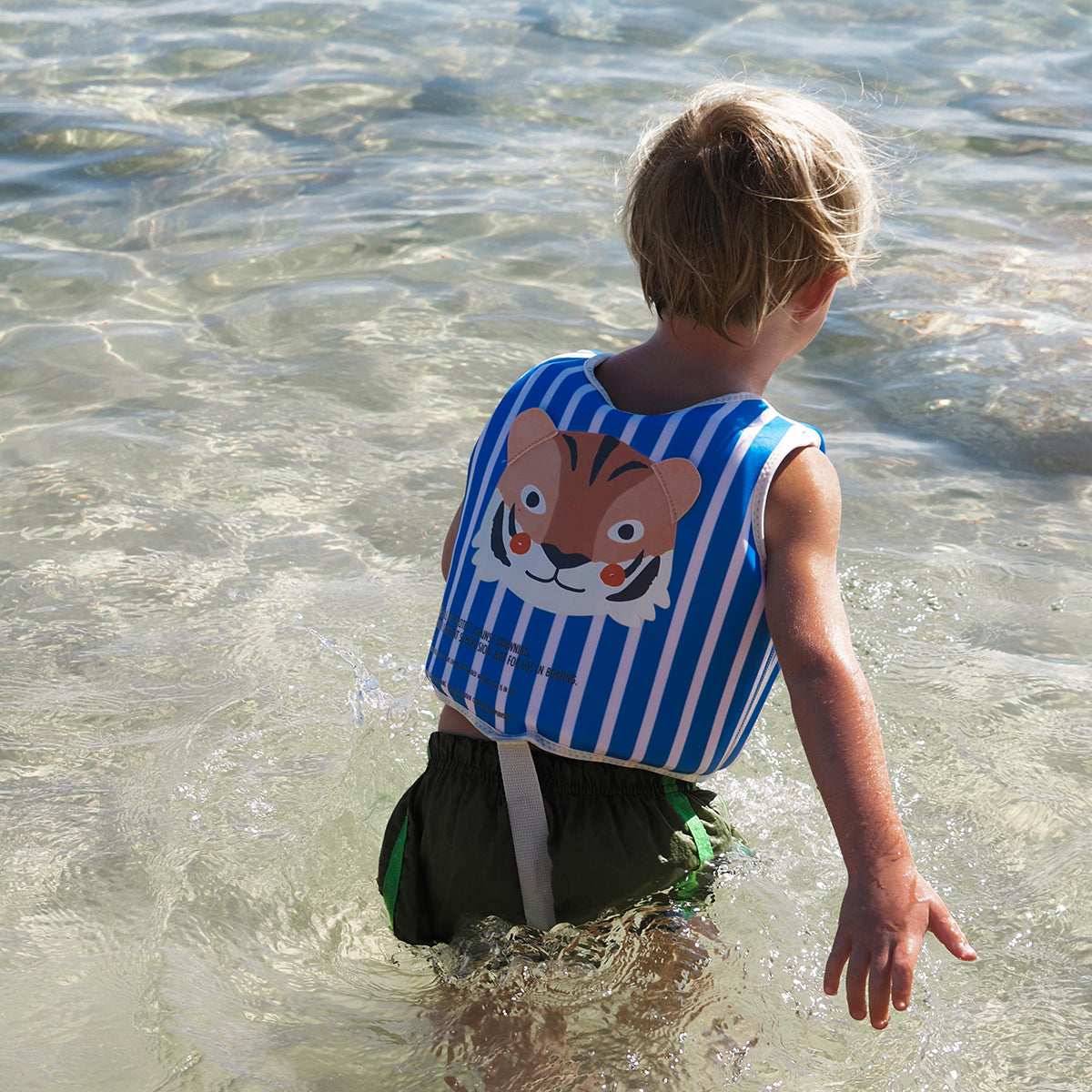 Sunnylife Kids Swim Vest 2-3 Tino The Tiger Blue