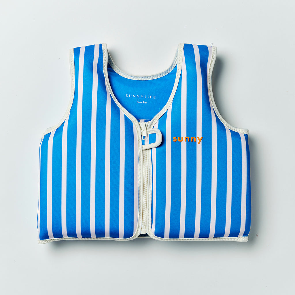 Sunnylife Kids Swim Vest 3-6 Tino The Tiger Blue