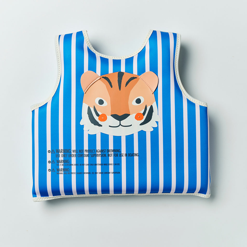 Sunnylife Kids Swim Vest 3-6 Tino The Tiger Blue