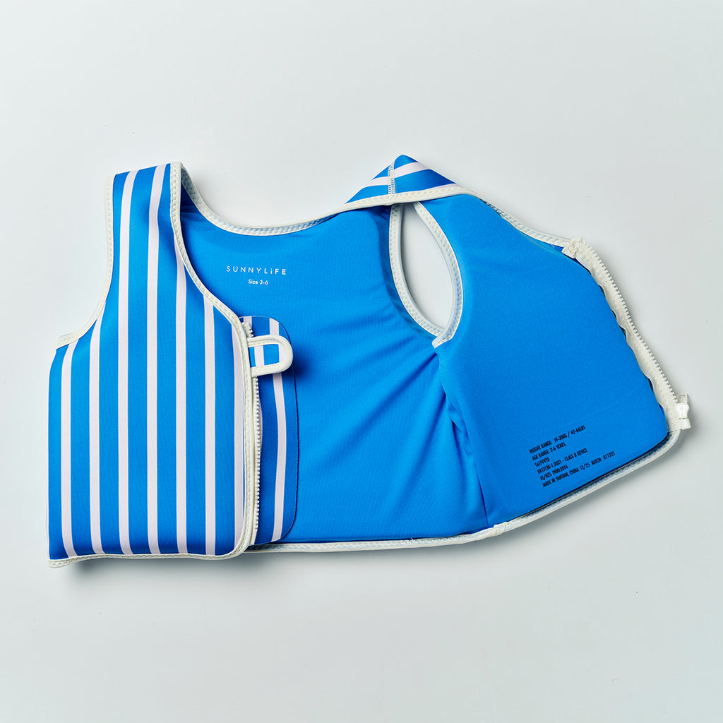 Sunnylife Kids Swim Vest 3-6 Tino The Tiger Blue