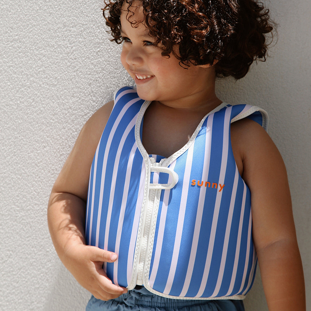 Sunnylife Kids Swim Vest 3-6 Tino The Tiger Blue