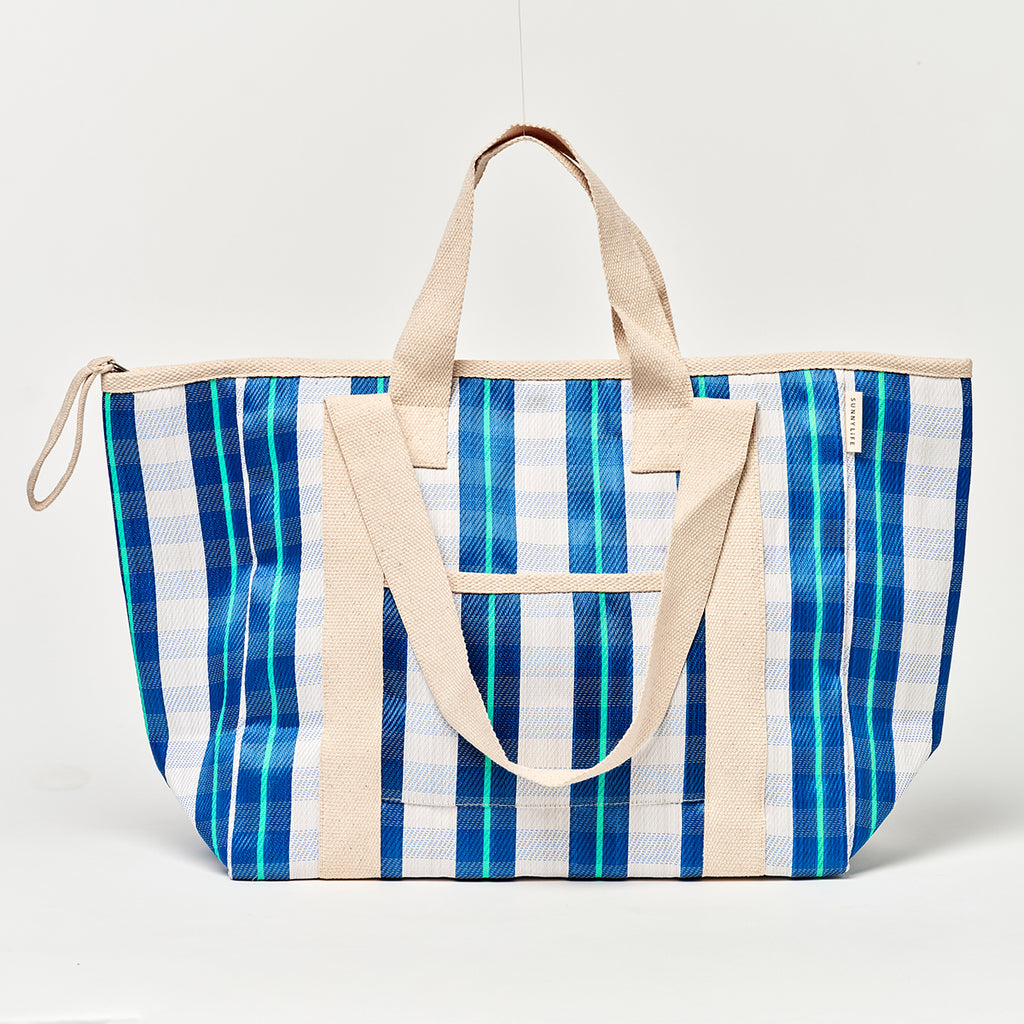 Sunnylife Tote Cooler Bag - La Mer Blue Neon