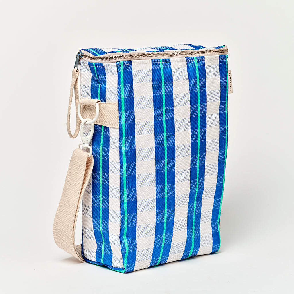 Sunnylife Drinks Cooler Bag - La Mer Blue Neon