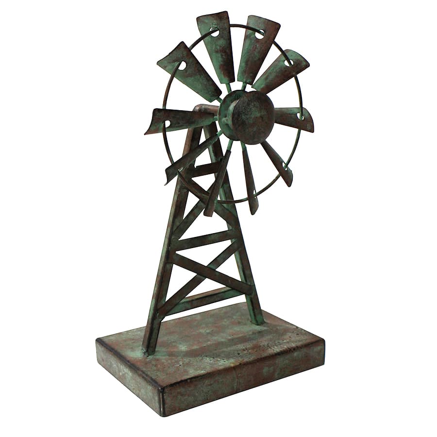 High St Decorative Galvanised Windmill Ornament