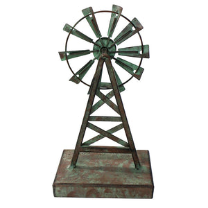 High St Decorative Galvanised Windmill Ornament