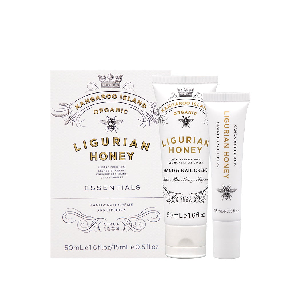 Maine Beach Organic Ligurian Honey Essentials Pack (lip Balm, Hand & Nail CrÈme)