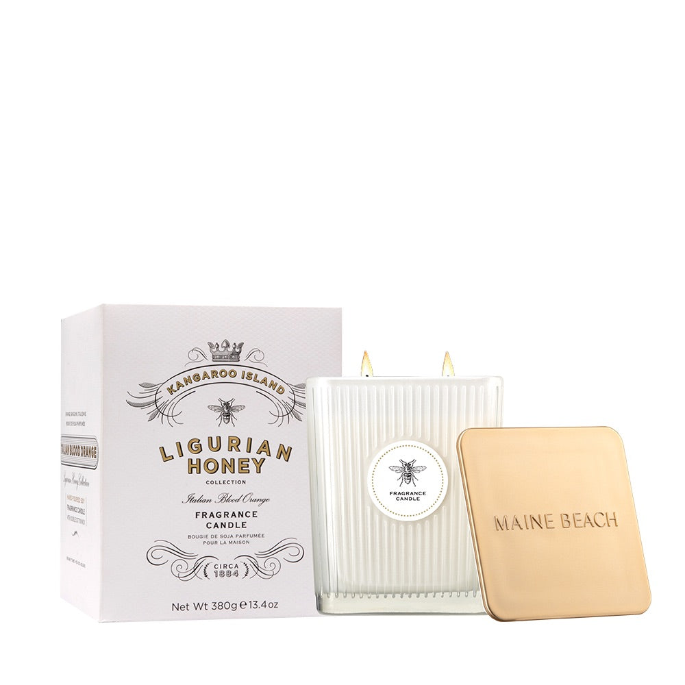 Maine Beach Italian Blood Orange Soy Candle - Double Wick 380g (ligurian Honey Collection)