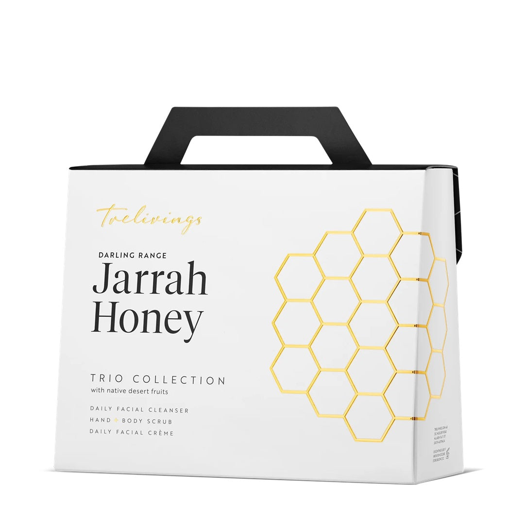 Trelivings Jarrah Honey Trio Collection - H&b Scrub, Facial Cleanser & Facial CrÈme