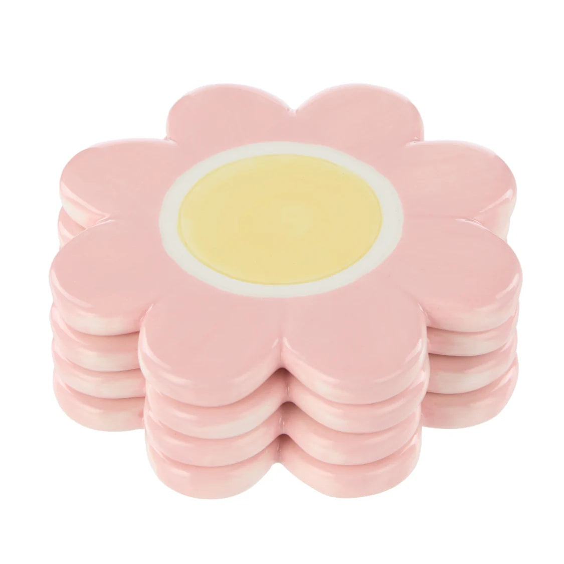 Emporium Posey Flower Coasters 4pcs Set Pink
